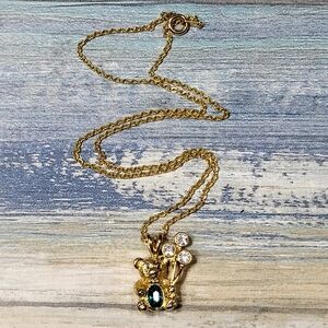 DM Gold Bear Pendant Necklace